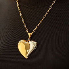 Colar Coração - Banhado a Ouro - 45cm